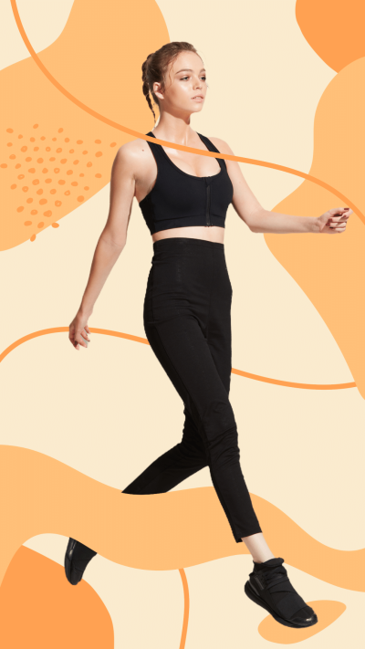 Bright Color System Background Exercise Woman Instagram Story