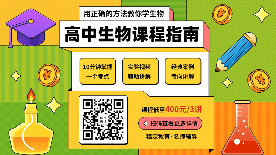 教育培训高中生物课程促销活动招生宣传卡通手绘横屏动图预览效果