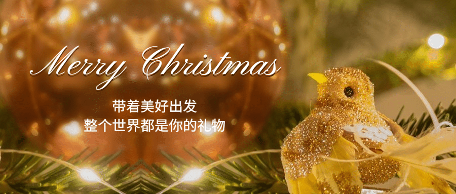 圣诞节祝福灯光温馨公众号首图预览效果