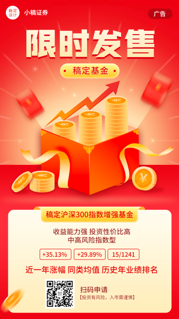 金融保险营销冲击礼盒红金海报预览效果