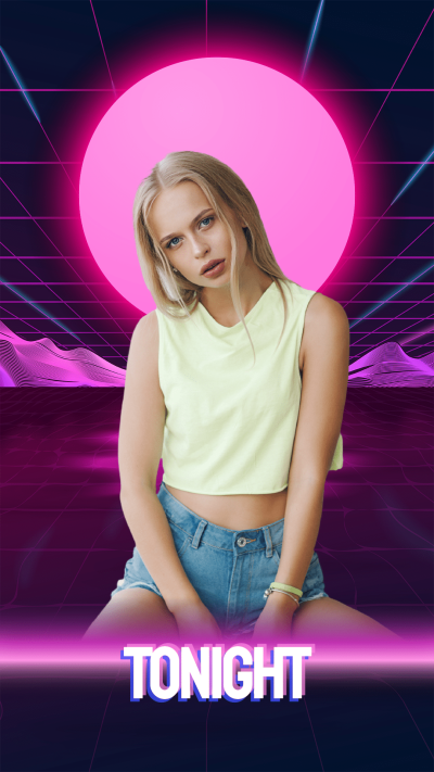 Neon Instagram story