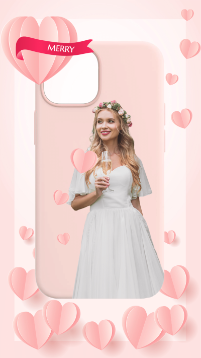 Cute Style Mobile Phone Shell Smile Woman Instagram Story
