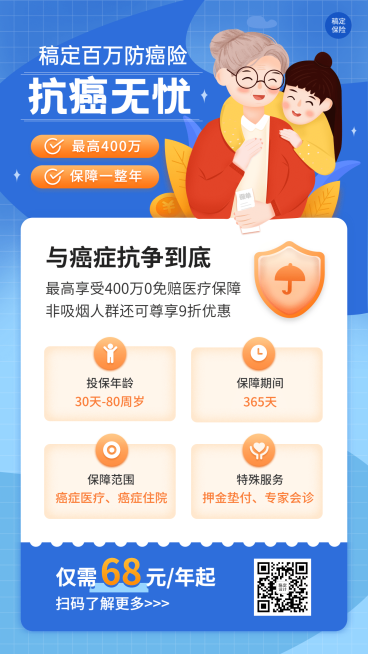 金融保险产品介绍插画文艺海报预览效果