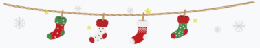 圣诞节可爱袜子GIF动态分割线