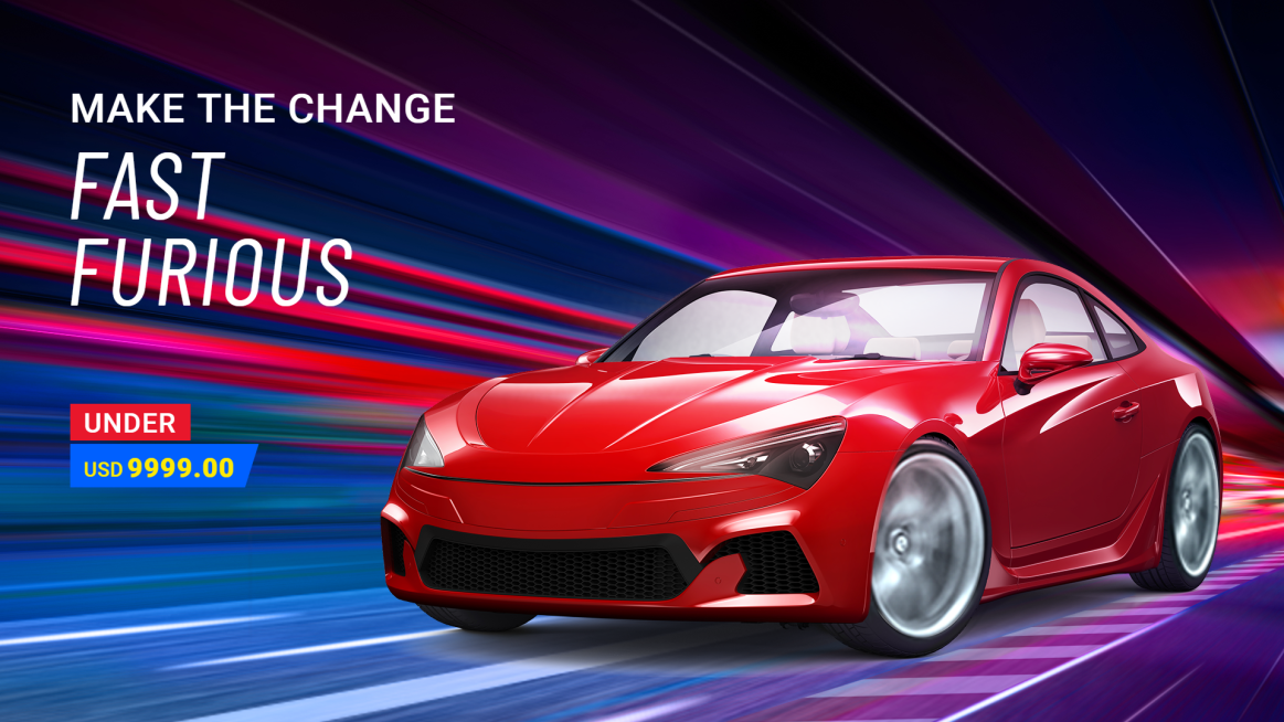 Fashion Car Display Discount Ecommerce Banner预览效果