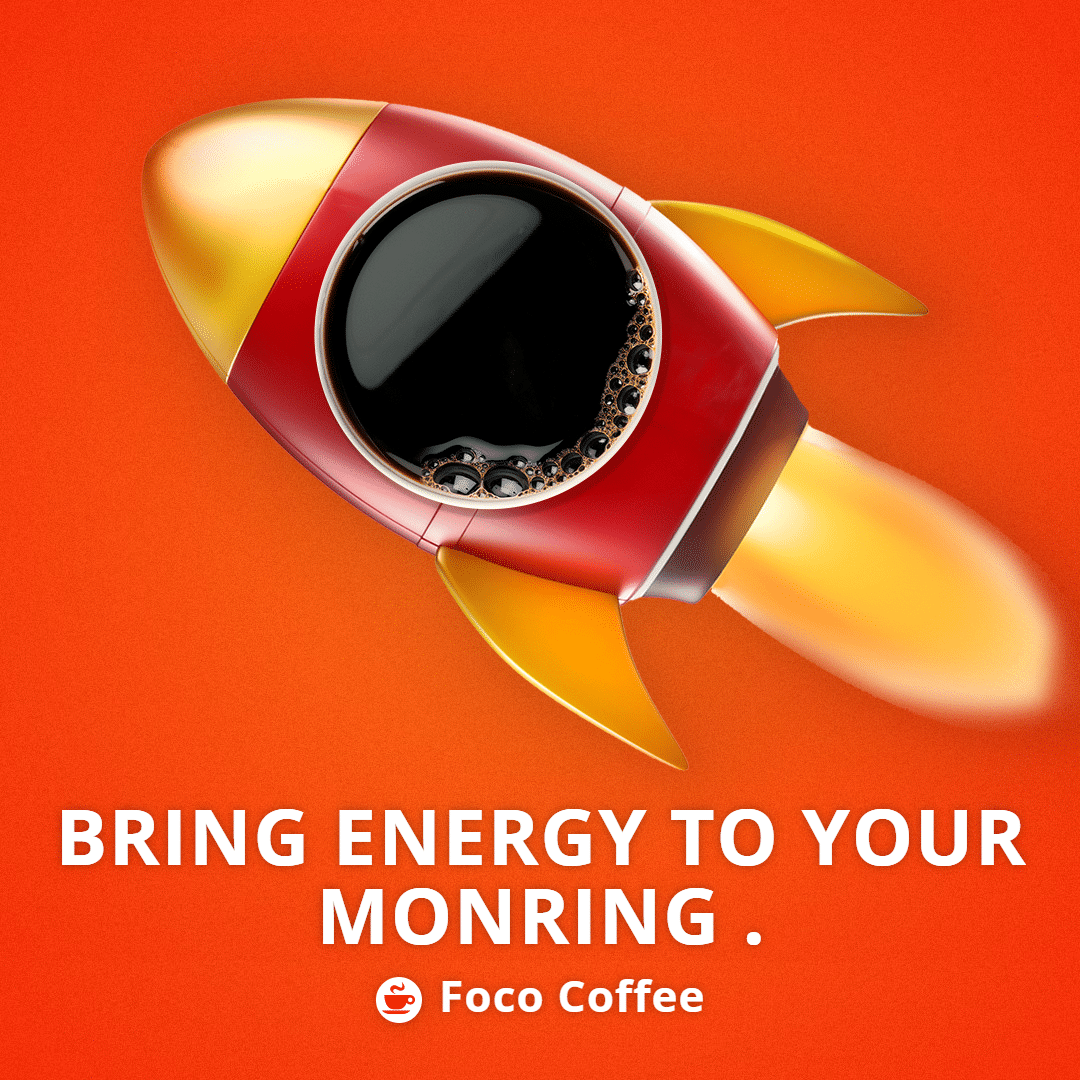 Red Rocket Element Creative Style Rocket Coffee Display Ecommerce Product Image