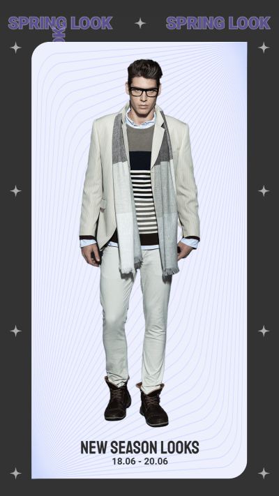 Men's Wear Creative Fashion Show New Product Arrival Ecommerce Story