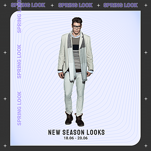 Fashionable Men's Wear New Season Looks Display Ecommerce Story