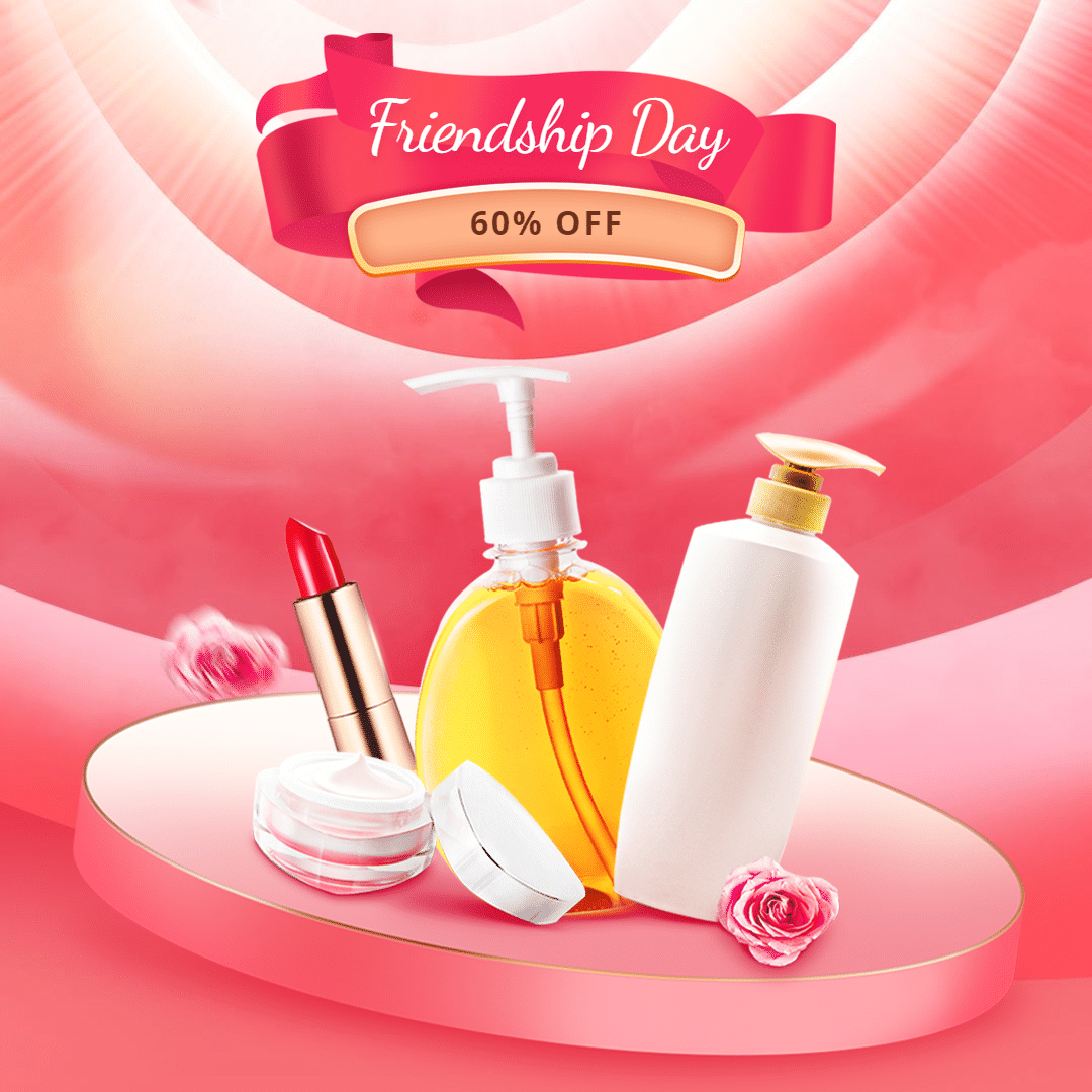 Silk Ribbon Element Fashion Cosmetics Friendship Day Discount Ecommerce Story