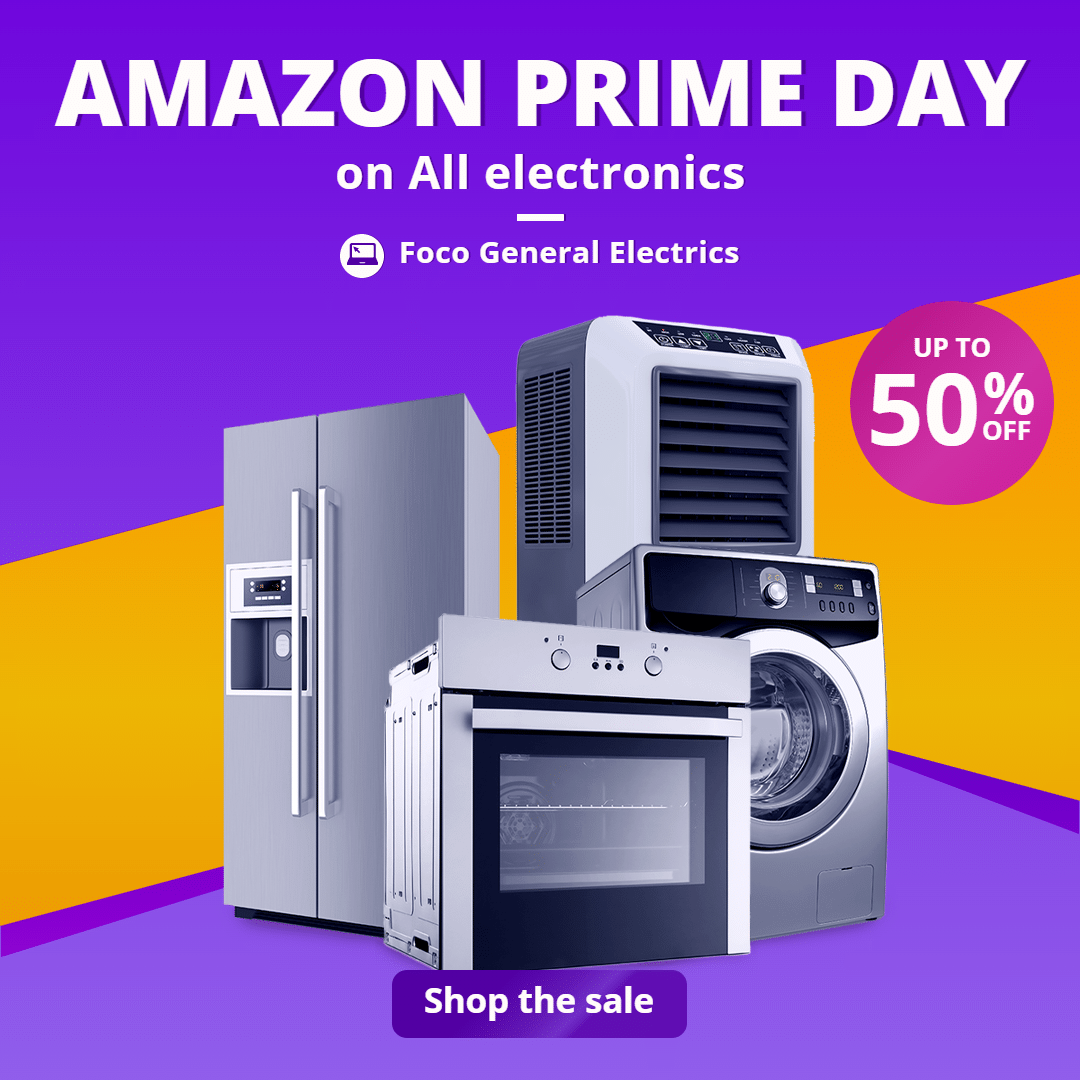 Purple Circle Element Simple Amazon Prime Day Electronics Sale Ecommerce Product Image预览效果