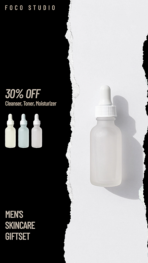 Simple Men's Skin Care Gift Set Ecommerce Story
