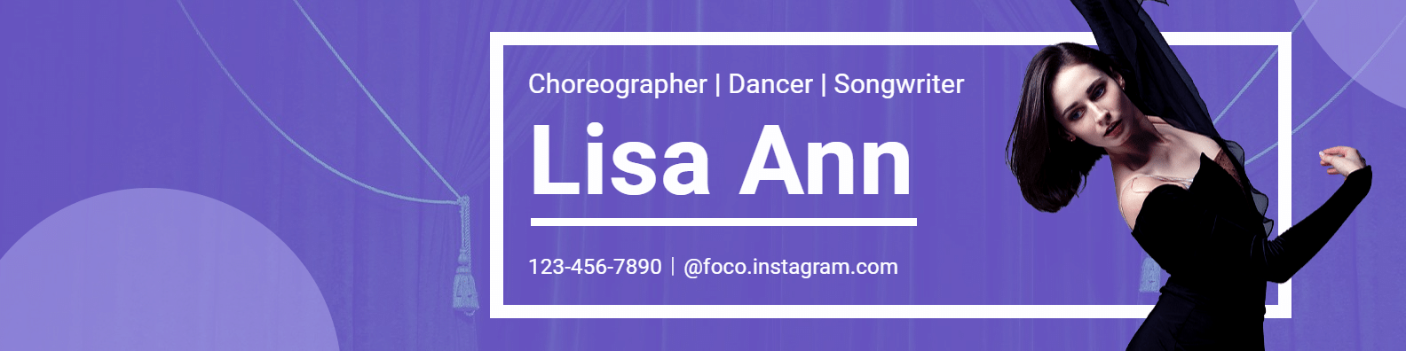 Creative Woman Personal Information LinkedIn Banner