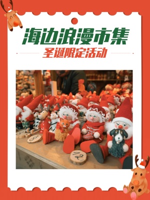圣诞节旅游活动宣传可爱小红书配图