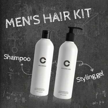 Hanwritting Text Retro Style Men's Hair Kit Ecommerce Product Image