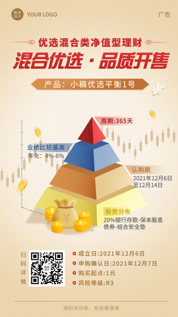 金融保险产品营销商务金字塔海报预览效果