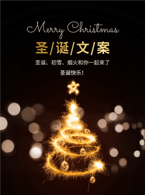 圣诞节烟花圣诞树祝福攻略小红书配图预览效果