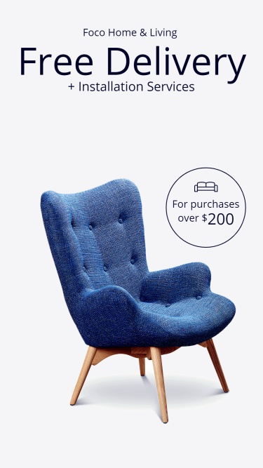 Brazil Free Delivery Day Furniture Promo Ecommerce Story