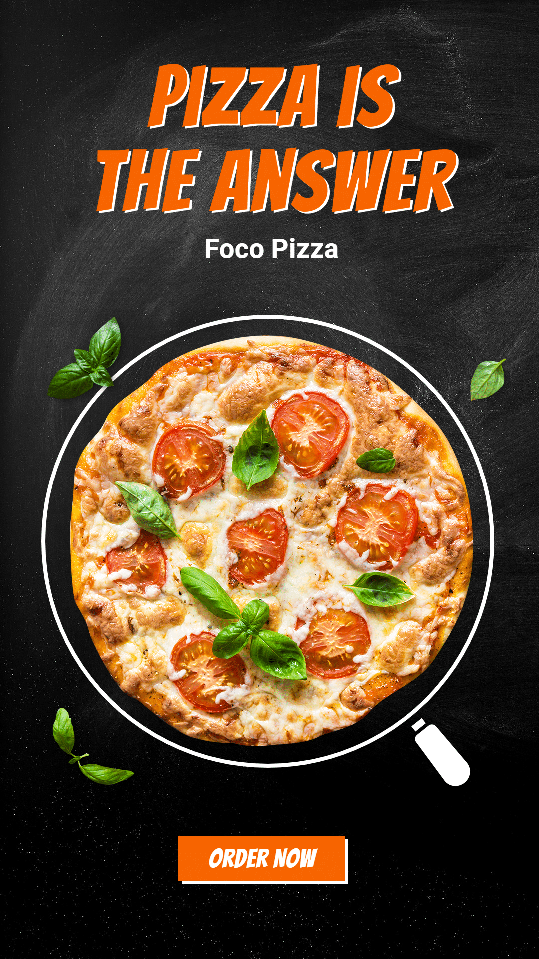 Green Leaf Surround Creative Pizza Promotion Ecommerce Story