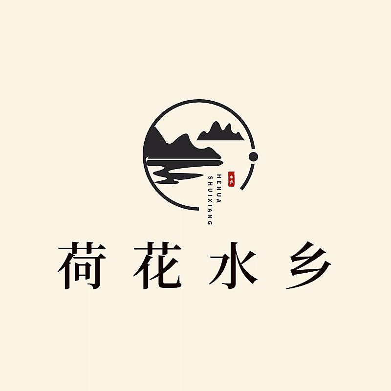 旅游景区手绘中国风LOGO头像
