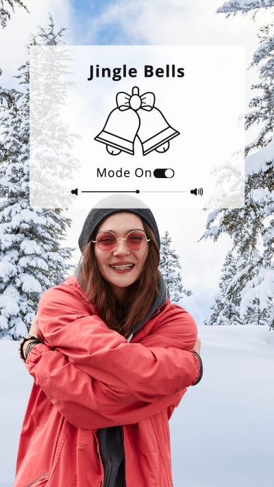 Simple Literary Snow Scene Background Christmas Woman Record Instagram Story