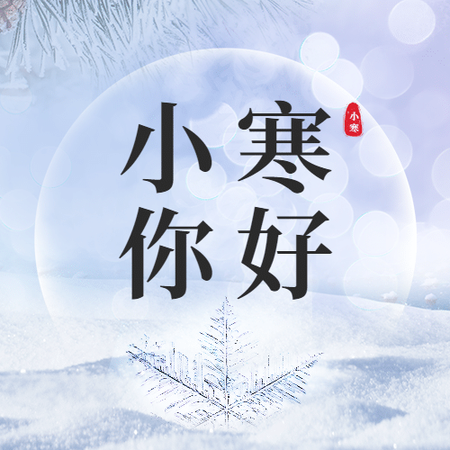小寒节气祝福冰霜合成公众号次图预览效果