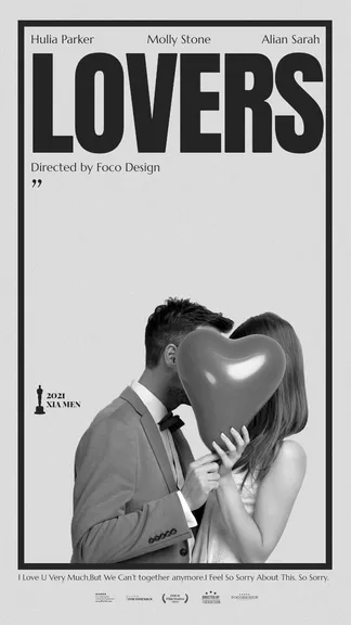 Retro Film Style Kiss Lovers Instagram Story template