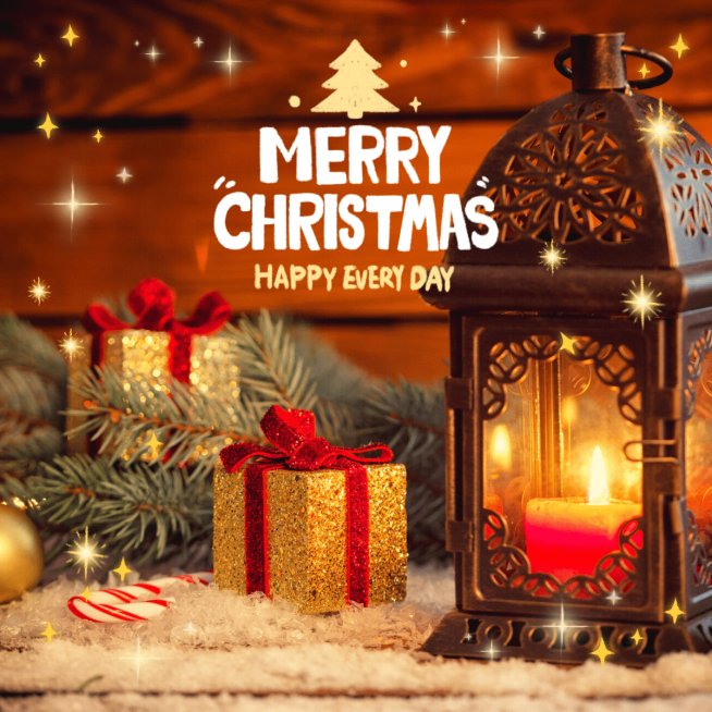 圣诞节烛光节日祝福plog模板6预览效果