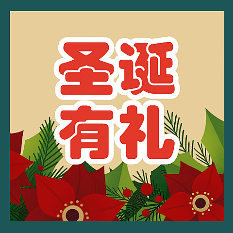 圣诞节节日营销简约公众号次图