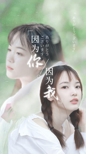 清新风情人节CP混剪竖版视频封面预览效果
