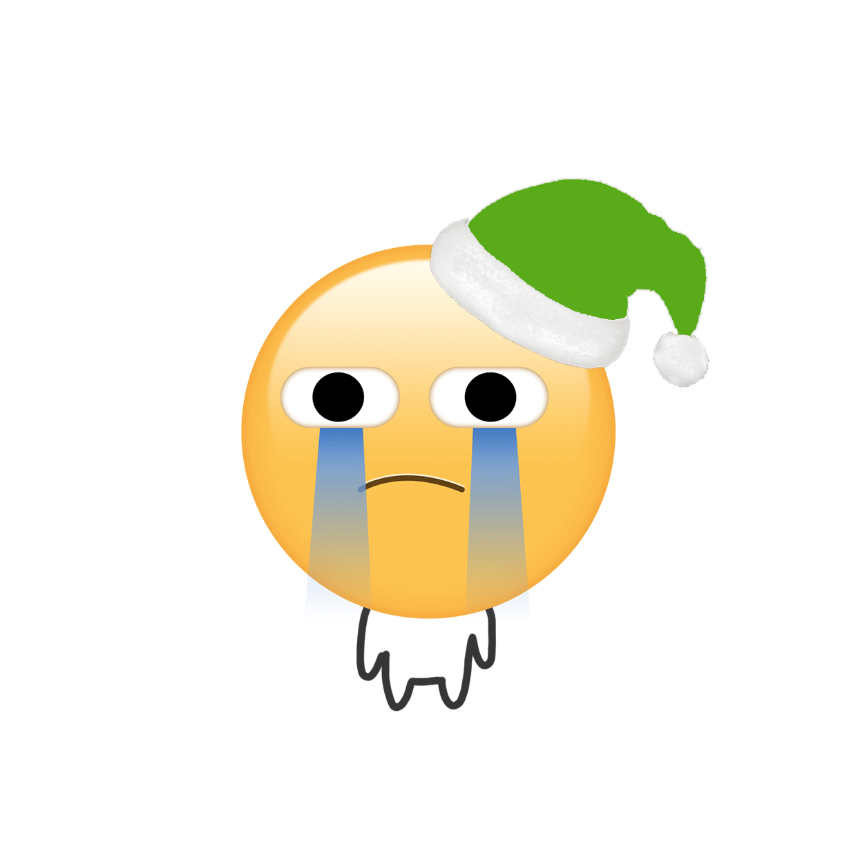 圣诞emoji绿帽子创意头像