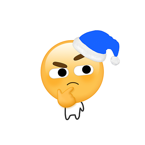 圣诞emoji蓝色圣诞创意头像