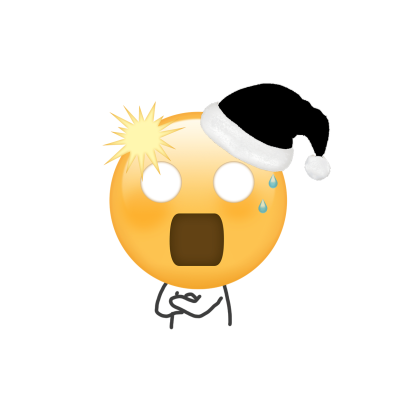 圣诞emoji黑色圣诞创意头像