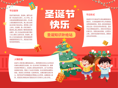 圣诞节知识科普卡通手绘手抄报