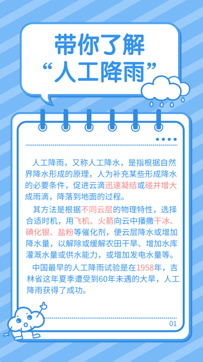融媒体气象知识科普插画手机海报
