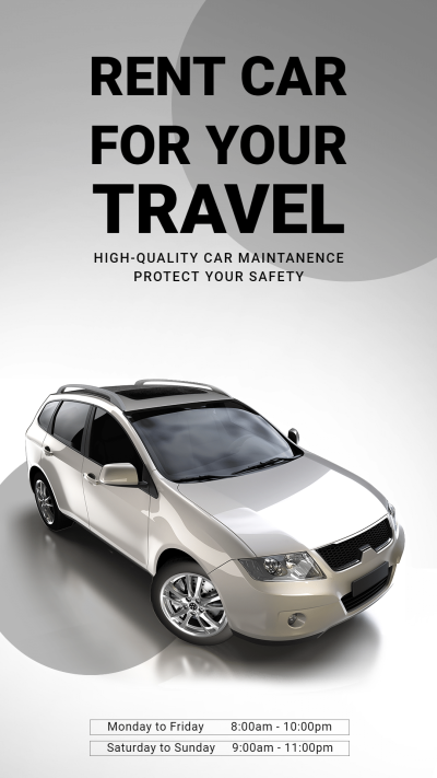 Car Rental Services Promo Advertising Ecommerce Story