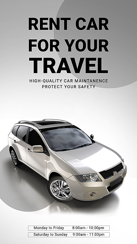 Car Rental Services Promo Advertising Ecommerce Story
