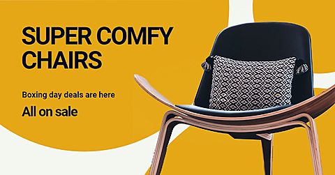 Furniture Chair Boxing Day Sale Ecommerce Banner