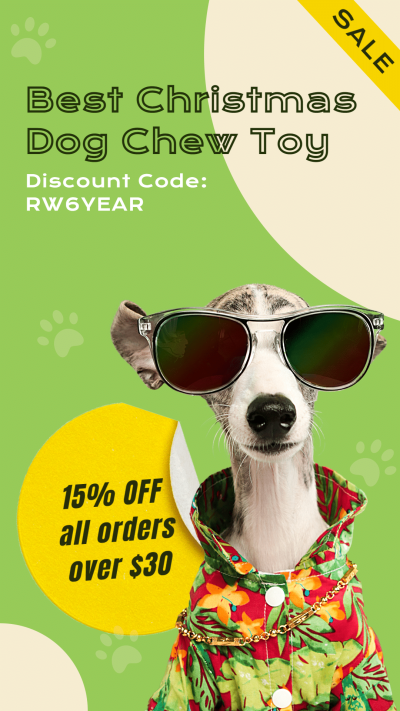 Pure Green Background Christmas Dog Chew Toy Promotion Ecommerce Story