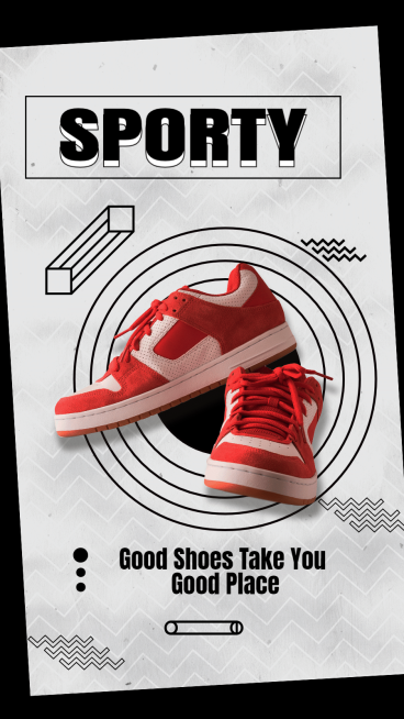 Creative Style Sports Shoes Display Ecommerce Story预览效果