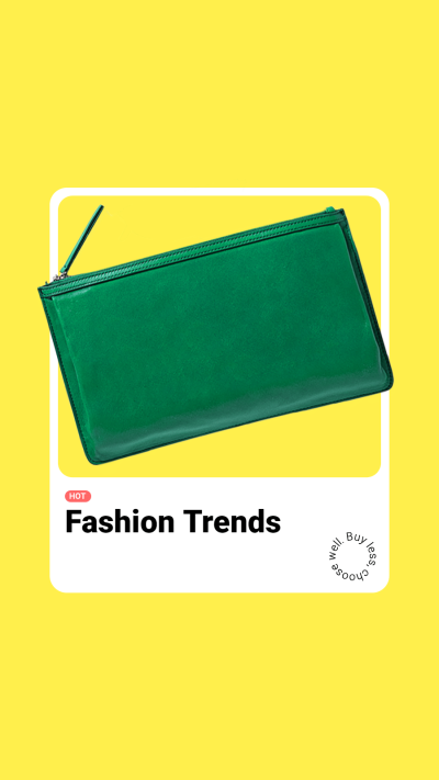 Minimal Green Wallet Instagram Interface Simulation Ecommerce Story