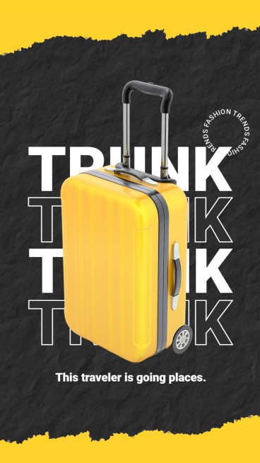 Simple Fashion Style Travel Luggage Display Ecommerce Story预览效果