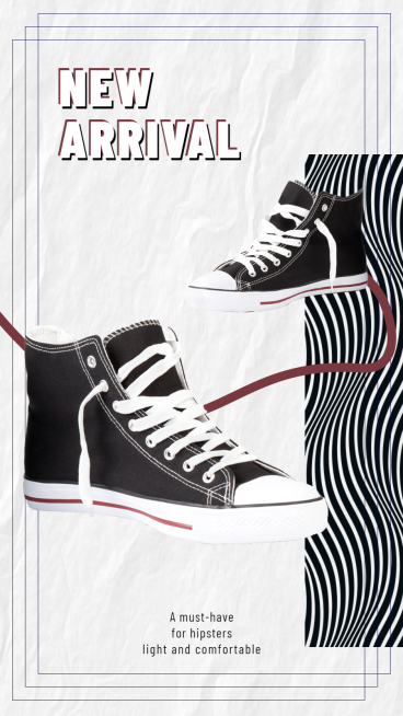 Simple Fashion Style Shoes New Arrival Display Ecommerce Story预览效果