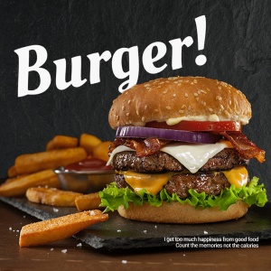 Fashion Style Burger New Arrival Display Ecommerce Product Image
