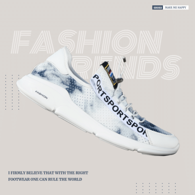 Sport Shoes Photo Sportswear Promotion Fashion Simple Style Poster Ecommerce Product