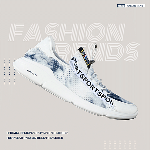 Sport Shoes Photo Sportswear Promotion Fashion Simple Style Poster Ecommerce Product