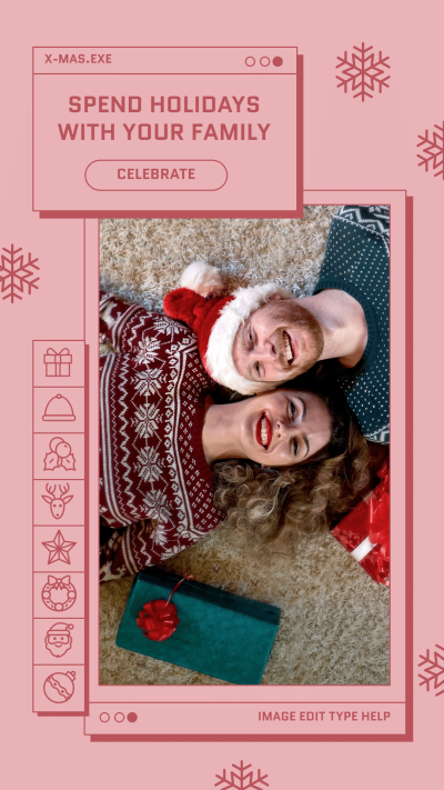 Simple Snowflake Christmas Instagram story