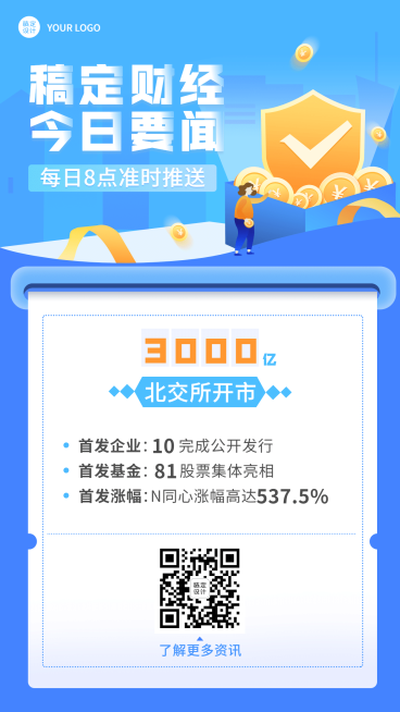 金融保险热点营销简约竖版海报预览效果