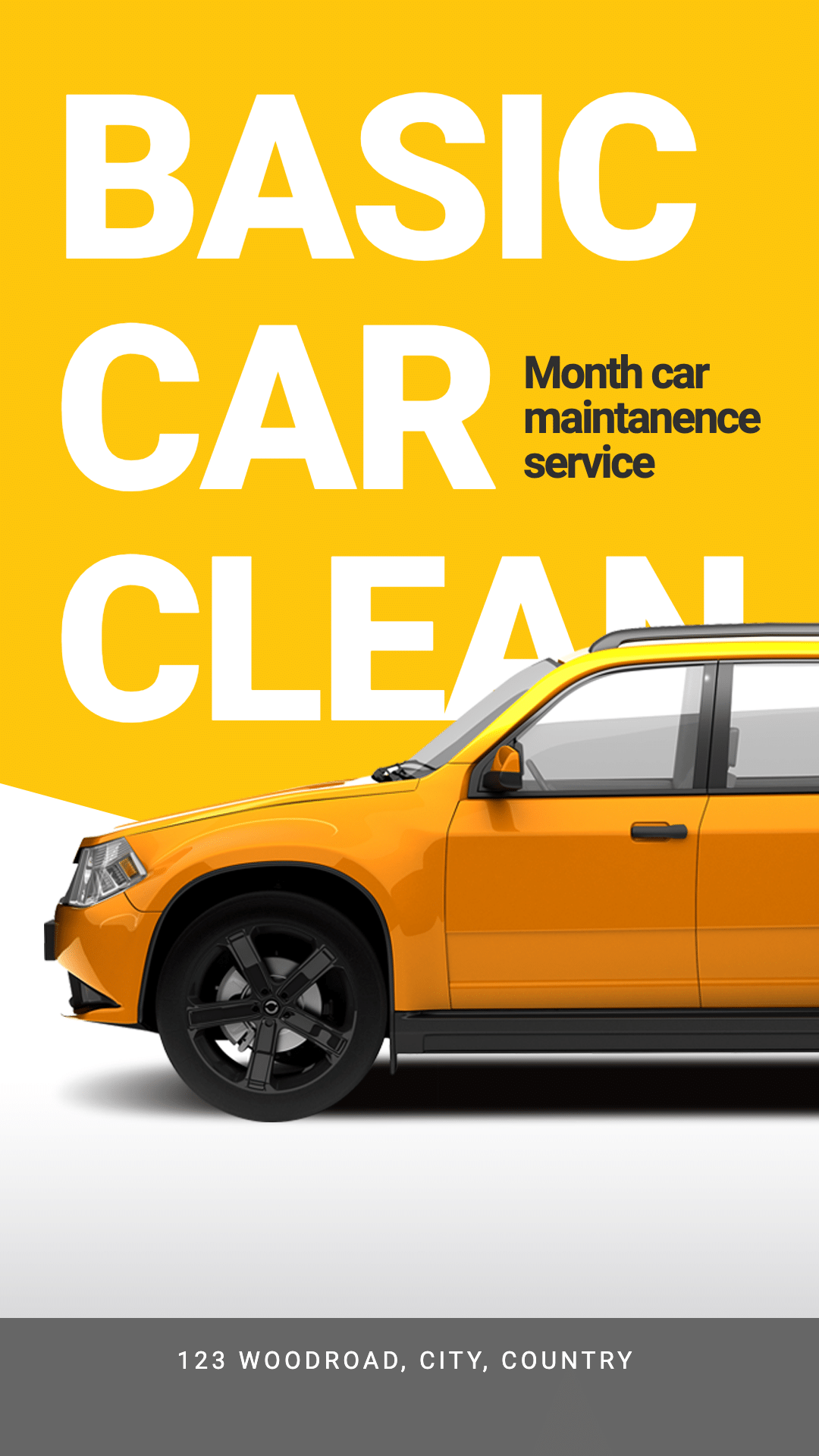 Simple Basic Car Clean Service Ecommerce Story