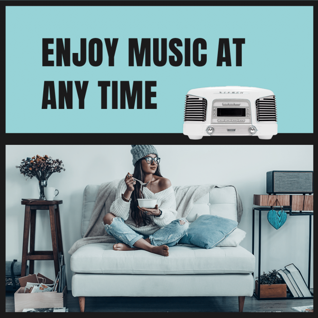 Black Line Stroke Retro Style Electronics Music Machine Promotion Ecommerce Product Image预览效果