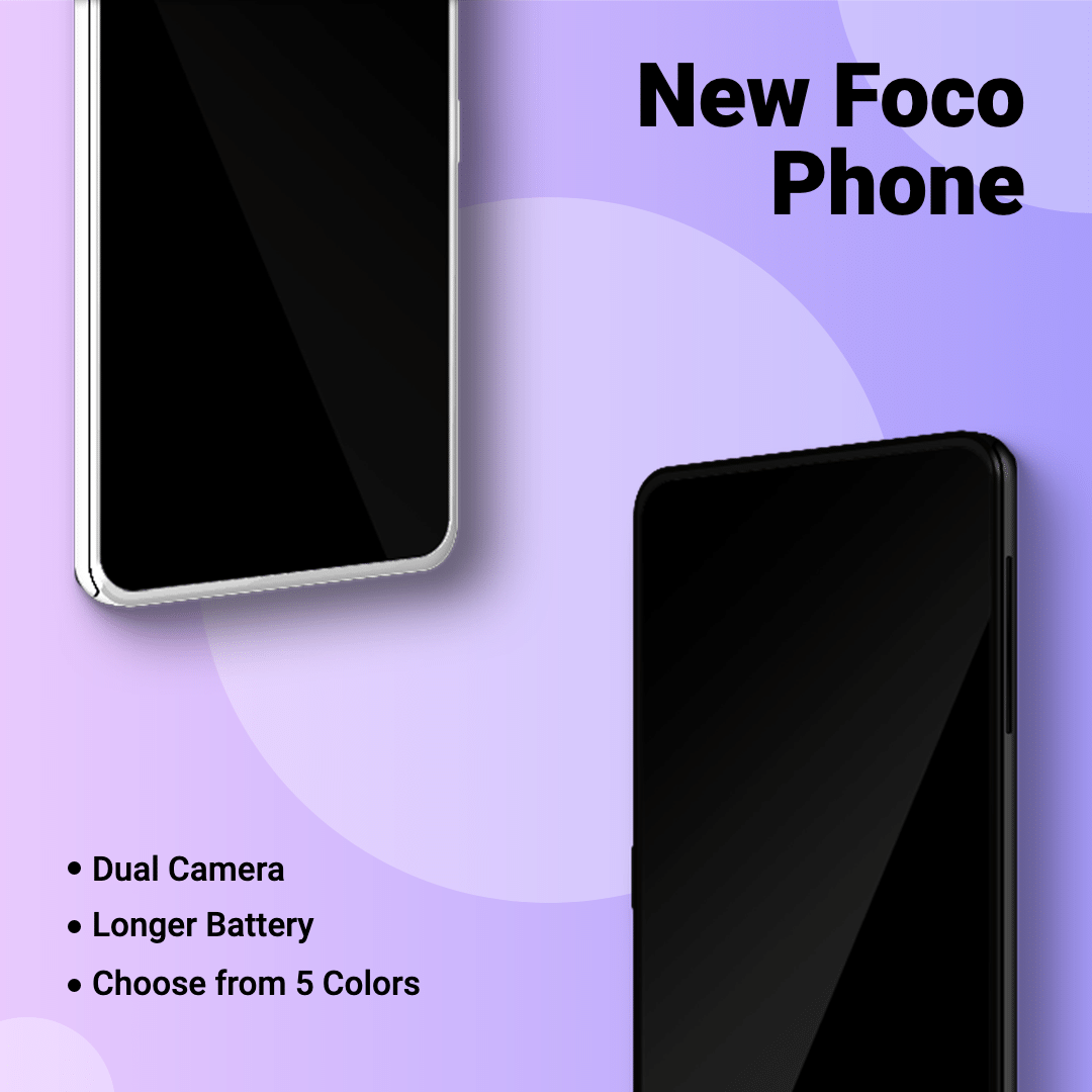 Purple Circle Element Fashion Smart Phones New Arrival Ecommerce Product Image预览效果